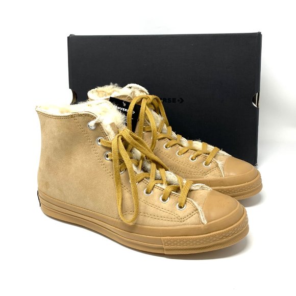 Converse Chuck 70 Sneakers Men High Top Boots winter Suede Faux Fur Size 166318C - Picture 5 of 9